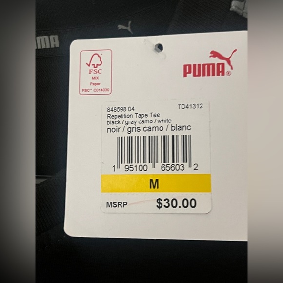 Puma Essentials Repetition Tape Tee - Picture 3 of 5